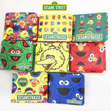Lism sesame street elmo carteira pu fashion, porta-dinheiro macio, zíper, carteiras de moedas casuais, bolsas de cartão, unissex, presente