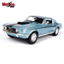 Maisto 1:18 1968 ford mustang gt cobra jet muscle liga modelo de carro brinquedo fundido adulto coleção exibição lembrança mostrar 2024 - compre barato
