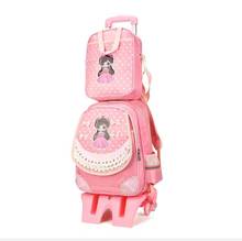 kids School trolley bag for girls school bag with wheels School Rolling backpack Bags Children school wheeled backpack Mochilas 2024 - buy cheap