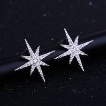 Trendy Anise Star Crystal Stud Earrings Needles Cubic Zircon Stud Earrings Wedding Party Women Jewelry 2024 - buy cheap