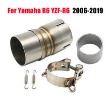 For Yamaha Exhaust Muffler Middle Link Pipe Connecting Muffler Adapter R6 YZFR6 YZF-R6 2006 2007 2008 2009 2010 2011 to 2017-18 2024 - buy cheap