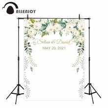 Allenjoy Wedding Photography Backdrop Rustic Flowers Plants Leaves Background Party Custom Photocall Photozone Photo Shoot Prop 2024 - buy cheap