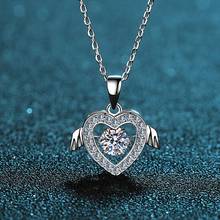 Passed Diamond Test Excellent Moissanite  Heart 925 Sterling Silver Perfect Cut 0.5ct Gem Necklacet Women Jewelry Wedding Luxury 2024 - buy cheap