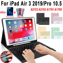 Touchpad Keyboard Case For iPad Air 3 2019 Pro 10.5 3rd Generation Pencil Holder Leather Silicone Soft Cover Detach Bluetooth 2024 - buy cheap