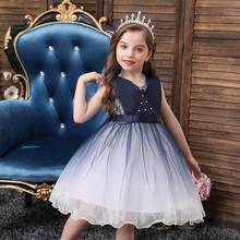 2020 New Children Clothing Baby Girls Dresses Princess Dress Vestidos For Girl Birthday Party Ball Gown Pearl Wedding Dress 5-8 2024 - buy cheap
