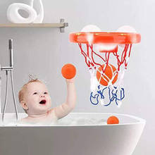 Новые популярные детские Игрушки для ванны, детский баскетбольный обруч для ванны, набор для водных игр для маленьких девочек и мальчиков SMR88 2024 - купить недорого
