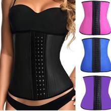 free shipping Latex corset body waist trainer corsets 100% Latex Corset Sexy Women Latex Waist 9 Steel Bones Shapewear 2024 - buy cheap