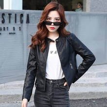 Plus Size Women PU Leather Coat Biker Jacket Faux Leather Jackets Women Black Leather Top Outfits Spring Women Motorcycle Jacket 2024 - buy cheap