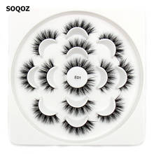 SOQOZ 7 Pairs/Pack Eyelashes 3D Mink Lashes Cross Mink Eyelashes Fluffy Lashes Natural Long False Eyelashes Makeup 2024 - buy cheap