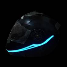 Tira de luz de capacete para motocicleta, fita de led de sinal noturno, barras luminosas modificadas e brilhantes 2024 - compre barato