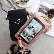 2021 Women Bag Touch Screen Cell Phone Purse Smartphone Wallet Leather Shoulder Strap Handbag  S10 Huawei P20 2024 - buy cheap