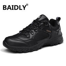 Sneakers Hiking Shoes Men Outdoor Fishing Trekking Shoes Waterproof Tourism Camping Sports Hunting Shoes Leather Boots 2024 - buy cheap