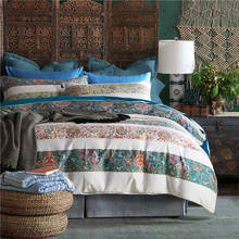 Conjunto de cama étnico, luxuoso, 1600tc, de algodão egípcio, king queen size, doona/edredom, travesseiros, fronha 2024 - compre barato