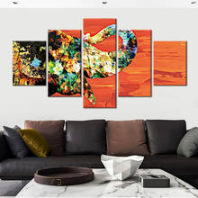 Pintura sobre lienzo, arte de pared, impresiones en HD, carteles de elefante, imágenes de pared para sala de estar, ilustraciones, decoración del hogar, 5 uds. 2024 - compra barato