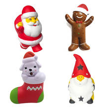 Jumbo Kawaii Санта-Клаус елка и снеговик сжимаемые игрушки мягкие Ароматические сжимаемые медленно поднимающиеся сжимаемые игрушки игрушка для снятия стресса 2024 - купить недорого
