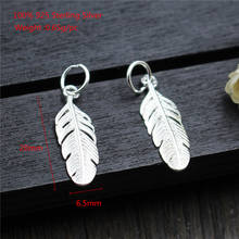 925 Sterling Silver Female Earring Jewelry Accessories Feather Pendant Charms Jewelry Findings for Women Bracelet Accessories 2024 - buy cheap