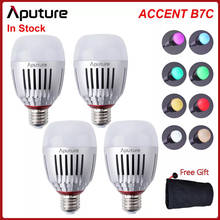 Aputure Accent B7C 7W RGBWW светодиодный смарт-лампочка CRI 95 + TLCI 96 + 2000K-10000K регулируемый 0-100% бесступенчатое управление приложением/батарея 2024 - купить недорого
