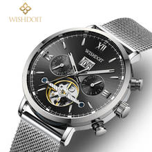 WISHDOIT 2021 Sports Men's Mechanical Watch Top Brand Ultra-thin Men Automatic Mechanical Watch Waterproof Men Mechanical Watch 2024 - buy cheap