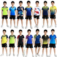 Детские спортивные комплекты для бадминтона тренировочный костюм для настольного тенниса для мальчиков теннисные рубашки для мальчиков футболки для бега и шорты для девочек 2024 - купить недорого