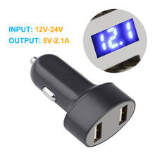 Rocketek multi usb car charger smart IC 2 USB 2.4A LED car battery measuring phone adapter accessories for Xiaomi car-charger 2024 - buy cheap