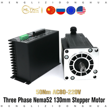 Motor paso a paso de 3 fases, NEMA52, 130mm, 50N.m, CA, paso a paso, CNC, 130BYGH350D-01, 1,2 grados, 6.9A +, kits de accionamiento con controlador 3M2280-10A 2024 - compra barato