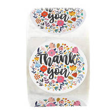 500 PCS Round Flowers Thank You Stickers Seal Labels Christmas Stickers  School Teacher Reward Stationery Sticker 2024 - buy cheap