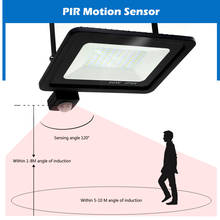 Reflector de luz LED con Sensor de movimiento para exteriores, Reflector PIR de 10W, 20W, 30W, 50W, resistente al agua, AC200-240V 2024 - compra barato