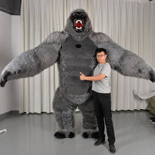 Gorilla Inflatable Costume Mascot for Adult Plush Furry Animal Halloween Venice Carnival Dress Monkey Suit Fursuit Orangutan 2024 - buy cheap