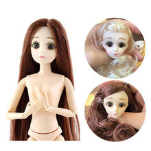 30cm Blue Eyes 1/6 BJD Dolls Ball Joint Doll with 3D Eyes Purple/ Gray Hair Female Naked Body Dolls Toy for Girls Fashion Doll 2024 - buy cheap