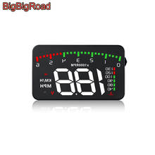 BigBigRoad-pantalla Hud para coche, proyector de parabrisas, alarma de exceso de velocidad, para Volkswagen Golf 4 6 7 Tiguan Caddy Touran L Tharu Teramont X 2024 - compra barato