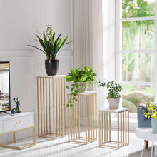 Nordic Golden Flower Stand Floor Plant Shelf Indoor Bedroom Living Room Home Decorative Plant Stand Metal Bonsai Display Stand 2024 - buy cheap