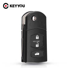 KEYYOU For Mazda 3 5 6 RX-8 CX-7 CX-9 MX5 3/2+1 Button Replacement Folding Key Case Remote Key Shell Repair Kit 2024 - buy cheap