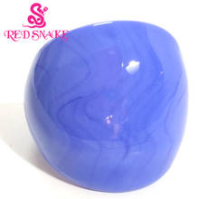 RED SNAKE Fashion Ring Handmade Pure violet color Opaque Murano Glass Rings 2024 - buy cheap