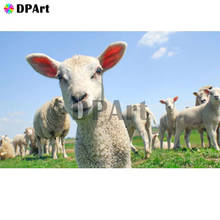 Pintura diamante 5d quadrado completo/broca redonda schapen sheepdaimond bordado pintura ponto cruz mosaico imagem m1145 2024 - compre barato