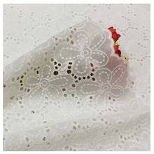 Off White Cotton Voile Eyelet Embroidered Summer Lace Fabric,Diy Thin Table Cloth Patchwork Sewing Dress Fabric Materials 2024 - buy cheap