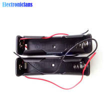 Caja de almacenamiento de plástico negro para baterías 18650, caja de almacenamiento con cables para baterías 18650, 3,7 V, 5 uds. 2024 - compra barato