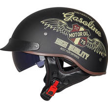 Black Gold Color Handmade High Quality Abs Half Face Motorcycle Helmet Bobber Cafe Racer Kroea Style Retro Vintage Casco Moto 2024 - buy cheap