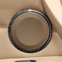Acessórios para bmw 3 série 4 3gt f30 f32 f34 f36 porta do carro de fibra carbono alto-falante áudio anel decorações altifalante capa guarnição 2024 - compre barato