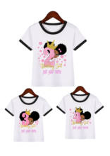 Birthday gift girl t-shirt Numbers little melanin black princess print children's T Shirts Kids Top Girls clothes Custom tshirt 2024 - buy cheap