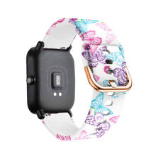 Ремешок для часов Huami Amazfit GTS/GTR 42 мм, силиконовый спортивный браслет с принтом, для смарт-часов Amazfit bip/2/2e/mini, 20 мм 2024 - купить недорого