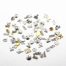 100pcs/lot Alloy Floating Charms Fit Living Glass Floating Lockets Bracelet DIY Charms Jewelry Accessory 2024 - buy cheap