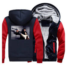Leon The Professional Movie Print Men Sweatshirt 2019 Autumn Winter Warm Fleece High Quality Men Vintage Fashion Zipper Jackets 2024 - buy cheap