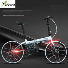 X-front-bicicleta de carretera plegable, marco de aleación de aluminio, rueda de 22 pulgadas, freno de disco doble, peso ligero, bmx, novedad 2024 - compra barato