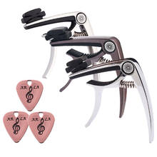 Guitar Capo with Built-in Pick Holder & Practical Plectrum Set for Acoustic Electric Guitar Parts 2024 - buy cheap