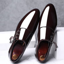 2021 Новые Мужские модельные туфли мужские деловые туфли кожаные роскошные модные свадебные туфли мужские оксфорды модельные размера плюс 38-48 2024 - купить недорого
