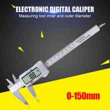 Micrômetro digital eletrônico, de fibra de carbono, lcd 150mm, instrumento de medição de profundidade de paquímetro 2024 - compre barato