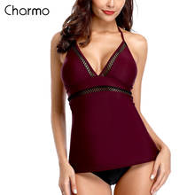 Charmo Swimsuit Women One-piece V Neck Women Bandaged Swimwear Retro Solid Color Bikini Vintage Bathing Suit rushed sexy dress 2024 - buy cheap