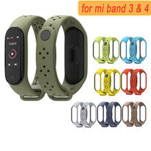 Pulseira de silicone para relógio, bracelete para smartwatch xiaomi mi band 6 5, mi band 3, 4, mi band 3 2024 - compre barato