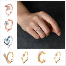 Fashion Style Trendy Rings Adjustable Golden Leaf Star Design Hot Sale Rings For Women Elegant Rings Female Wedding Jewelry 2024 - buy cheap