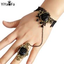 Yiyaofa pulseiras e braceletes góticos artesanais, laço de botão, joias para clube noturno, acessórios para mulheres, joias para festa 2024 - compre barato